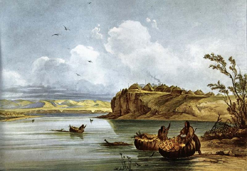 Karl Bodmer Bull-Boats china oil painting image
